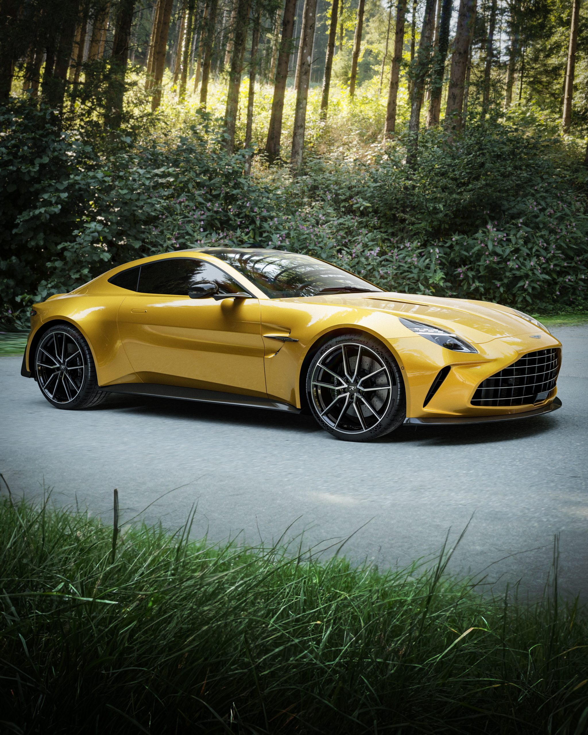 Aston Martin Vantage w/ R³ Wheels R3H02 bicolor black-polished